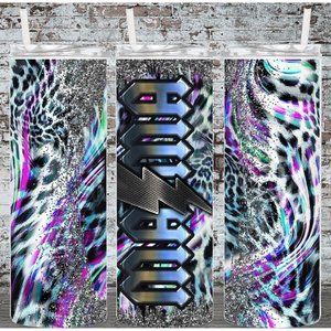 MAMA Lightning Glitter 20oz Skinny Tumbler Double Insulated